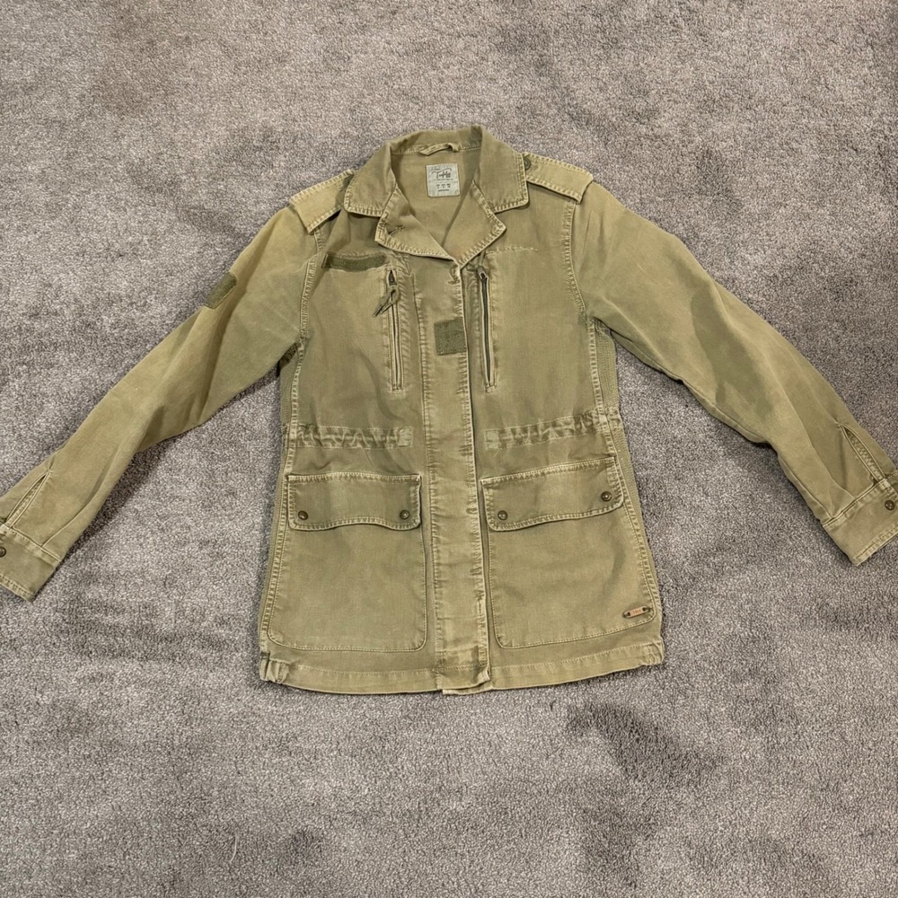 Zara Trafaluc Collection Khaki Military Utility Jacket‎ Size S